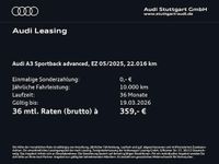 Gebraucht Audi A3 Advanced Plus 150 PS (110 kW) 2025 Mythosschwarz metallic Limousine