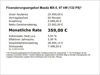 Neu Mazda MX5 Homura-Line 132 PS (97 kW) 2025 Schwarz Cabrio