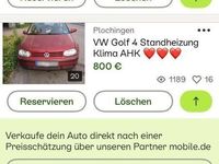 gebraucht VW Golf IV Standheizung Klima AHK ❤️❤️❤️