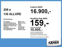 Gebraucht Peugeot e-208 Allure 100 kW (136 PS) 2023 Weiß Kleinwagen