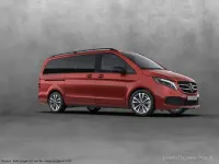Gebraucht Mercedes V300 Avantgarde Edition 237 PS (174 kW) 2022 Hyazinthrot metallic Van / Kleinbus