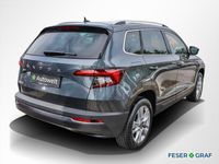 gebraucht Skoda Karoq 1.5 TSI Clever DSG AHK LED Navi PDC Sitzh.