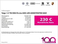 gebraucht VW Taigo 1.5 TSI DSG R-Line AHK LED ASSISTENTEN NAVI