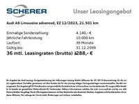 Gebraucht Audi A6 Advanced 265 PS (194 kW) 2023 Brillantschwarz Limousine