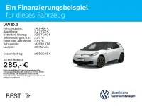 Gebraucht VW ID.3 Pro 150 kW (204 PS) 2021 Gletscherweiß metallic/schwarz Kleinwagen