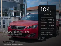 Gebraucht Peugeot 308 SW GT-line 131 PS (96 kW) 2017 Rot Kombi