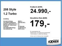 Neu Peugeot 208 Style 101 PS (74 kW) 2026 Schwarz (perla nera schwarz) Kleinwagen