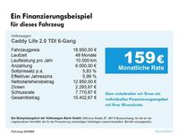 Gebraucht VW Caddy Life 102 PS (75 kW) 2021 Weiß Van / Kleinbus