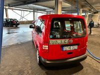 gebraucht VW Caddy Kasten rot Bj 2014 1,6TDI 75PS 1. Hand