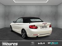 gebraucht BMW 218 Cabrio i Sport Line ATG Navi Bi-Xenon 2-Zonen-Klimaautom