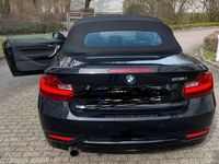 gebraucht BMW 218 i SportLine Cabrio, schwarzmet.Benzin, 44000km,Service neu