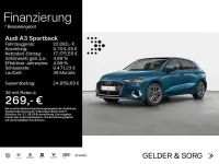 Usata Audi A3 Advanced 150 CV (110 kW) 2021 Blu Berlina