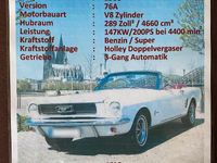 Usata Ford Mustang 1966 Bianco Cabrio