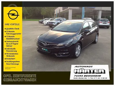 Gebraucht Opel Astra Edition 110 PS (80 kW) 2021 Schwarz (onyxschwarz) Kombi