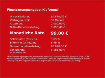 Gebraucht Kia Venga 90 PS (66 kW) 2017 Beige Kleinwagen