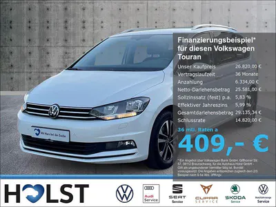Używany VW Touran United 150 KM (110 kW) 2021 Biały Minivan