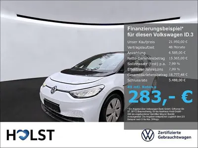 Brugt VW ID.3 Pure 110 kW (150 HK) 2022 Hvid Hatchback