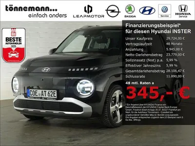 Käytetty Hyundai Inster Prime 85 kW (116 HP) 2026 Musta Viistoperä