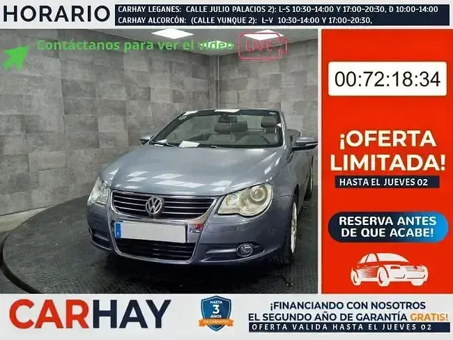 Usado VW Eos 140 CV (102 kW) 2010 Descapotable