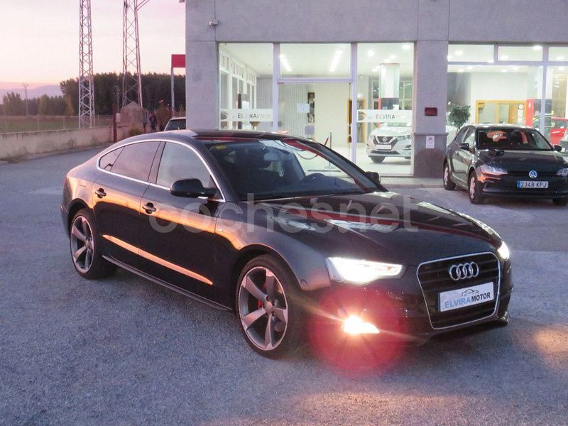 Negro Usado 2015 Audi A5 Sportback S-Line Utilitario | 18.900 € (Caro) - Imagen 1/4