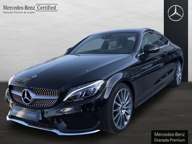 Usado Mercedes C220 AMG line 170 CV (125 kW) 2019 Negro Coupe