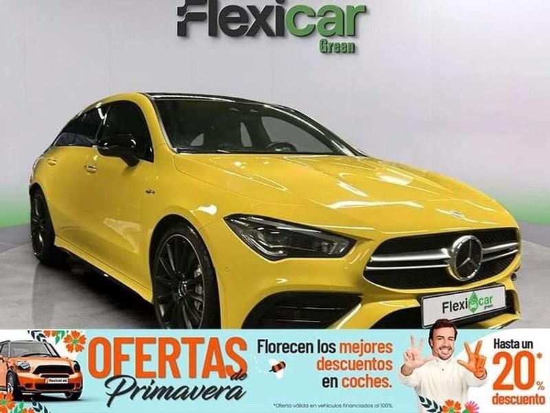Usado Mercedes C220 AMG 306 CV (225 kW) 2021 Amarillo Familiar