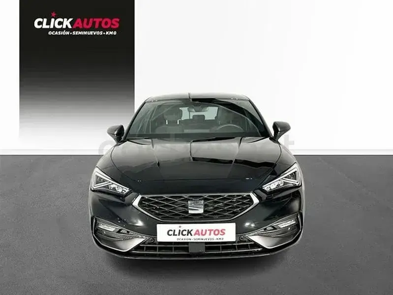 Usado Seat Leon FR 130 CV (95 kW) 2023 Negro Berlina