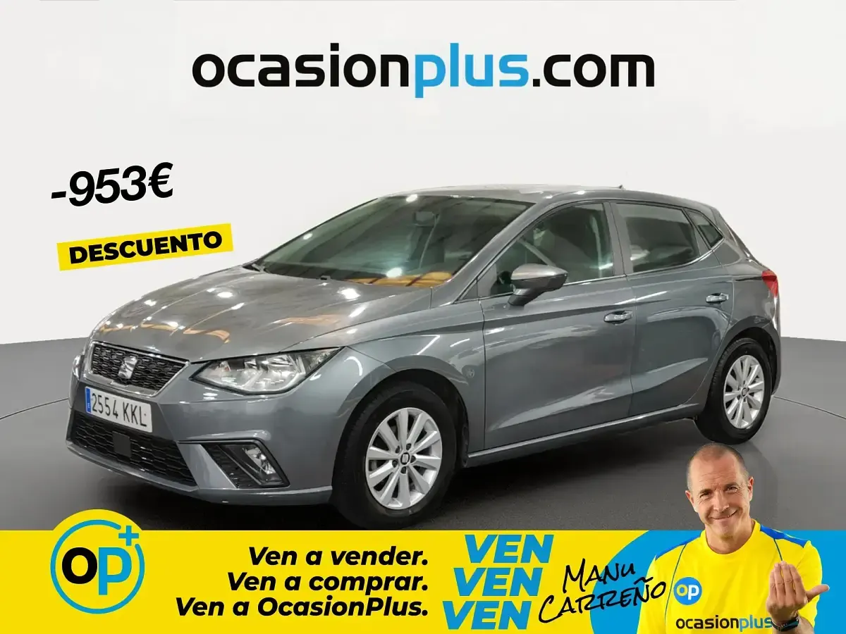 Usado Seat Ibiza Style 75 HP (55 kW) 2018 Cinzento Citadino