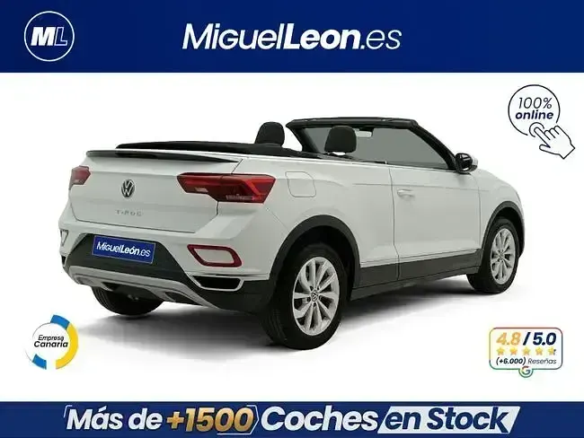 Usado VW T-Roc Cabriolet Style 110 CV (80 kW) 2022 Blanco Descapotable