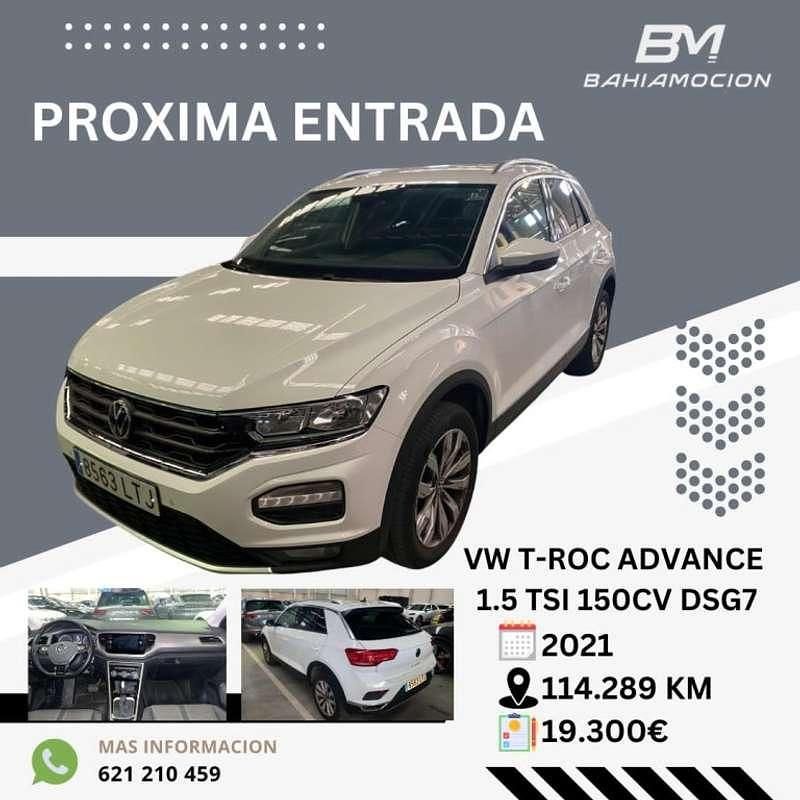 Blanco Usado 2021 VW T-Roc Advance SUV | 18.300 € (Buen precio) - Imagen 1/1
