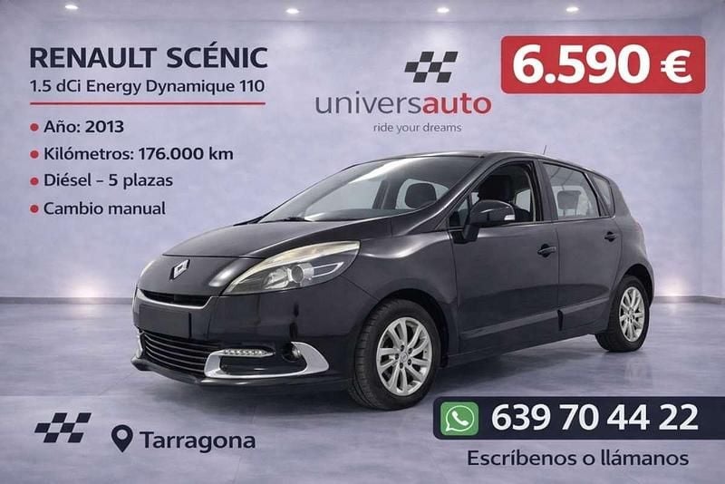 Usado Renault Scénic III Dynamique 110 CV (80 kW) 2013 Negro Monovolumen