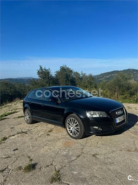 Usado Audi A3 105 CV (77 kW) 2009 Negro Berlina