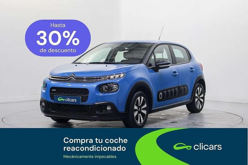 Usado Citroën C3 Feel 82 CV (60 kW) 2017 Azul Utilitario