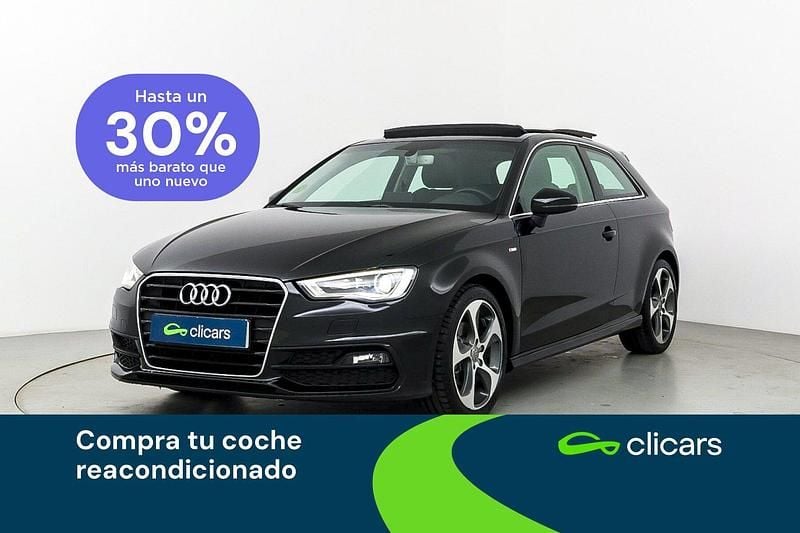 Usado Audi A3 S-Line 110 CV (80 kW) 2015 Negro Utilitario