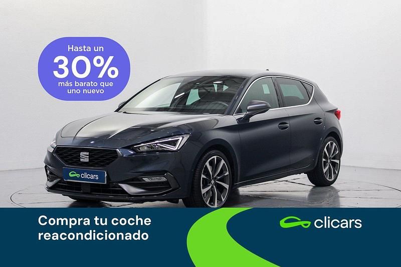 Negro Usado 2021 Seat Leon FR Berlina | 20.990 € (Precio justo) - Imagen 1/4