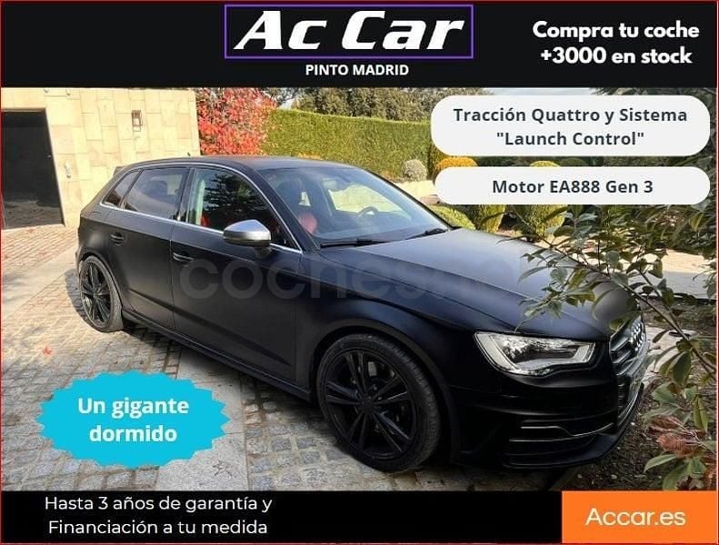 Usado Audi S3 300 CV (220 kW) 2014 Negro Berlina