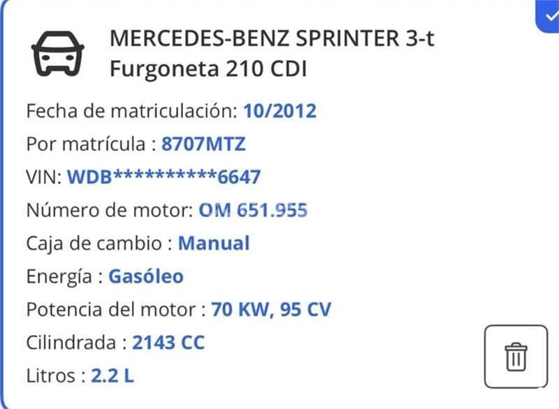 Usado Mercedes Sprinter 95 CV (69 kW) 2011 Blanco Van