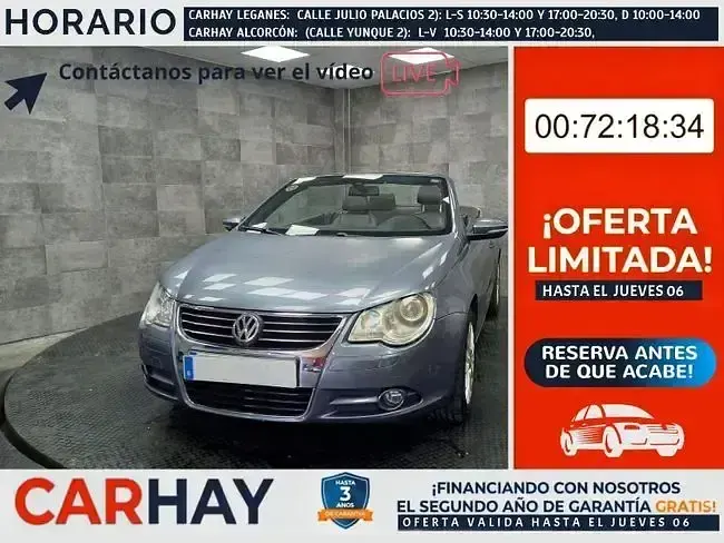 Usado VW Eos 140 CV (102 kW) 2010 Descapotable