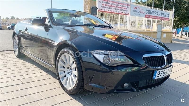 Negro Usado 2007 BMW 630 Cabriolet Descapotable | 17.000 € - Imagen 1/4