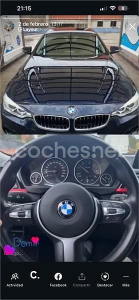 Azul Usado 2015 BMW 418 Gran Coupé Coupe | 15.500 € (Precio justo) - Imagen 1/4