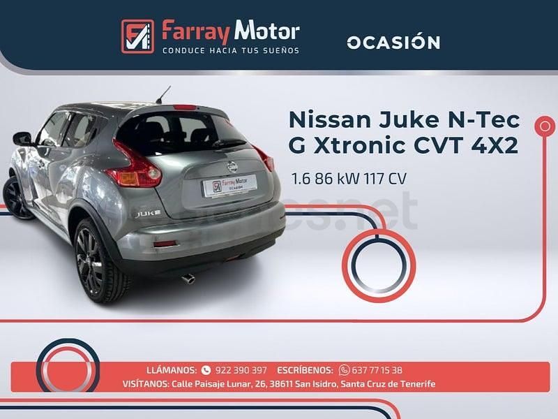 Usado Nissan Juke N-TEC 117 CV (86 kW) 2013 Gris / plata SUV