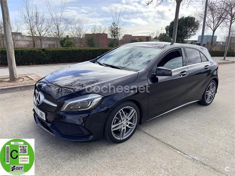 Usado Mercedes A200 AMG line 136 CV (100 kW) 2017 Negro Berlina