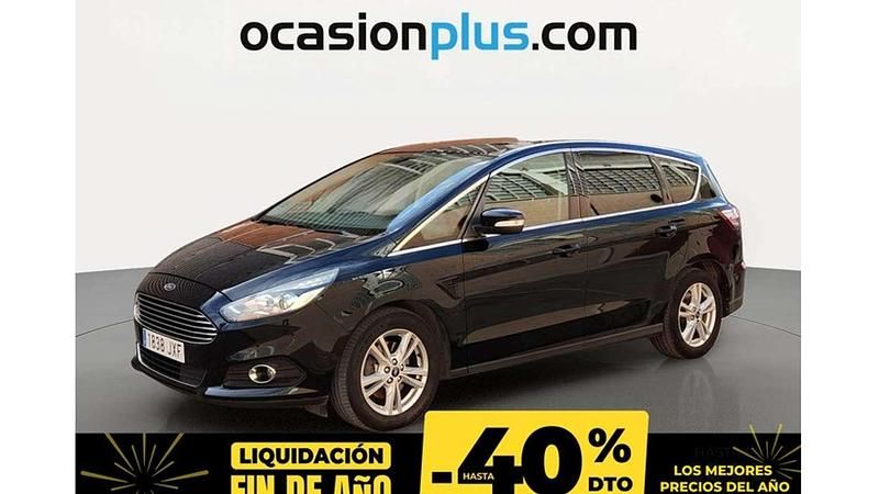 Negro Usado 2017 Ford S-MAX Titanium Monovolumen | 16.650 € (Precio justo) - Imagen 1/4
