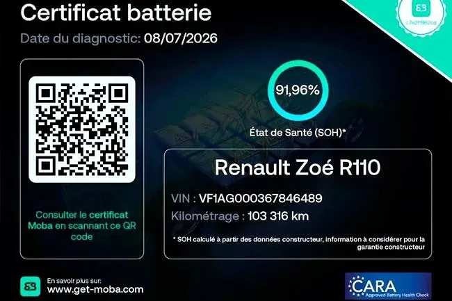 Usado Renault Zoe Life 79 kW (108 CV) 2021 Blanco Utilitario