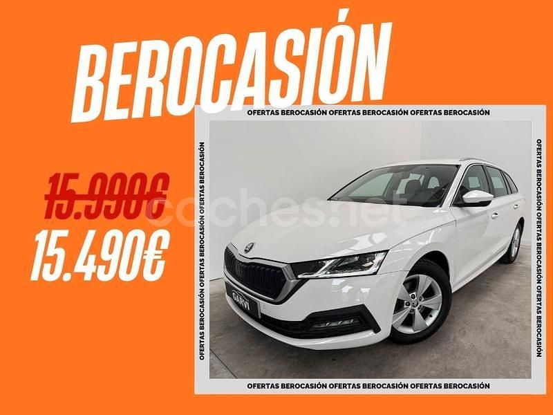 Blanco Usado 2021 Skoda Octavia Ambition Familiar | 15.490 € (Precio justo) - Imagen 1/4