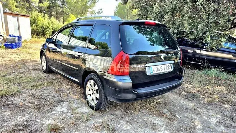 Usado Peugeot 307 110 CV (80 kW) 2007 Negro Familiar