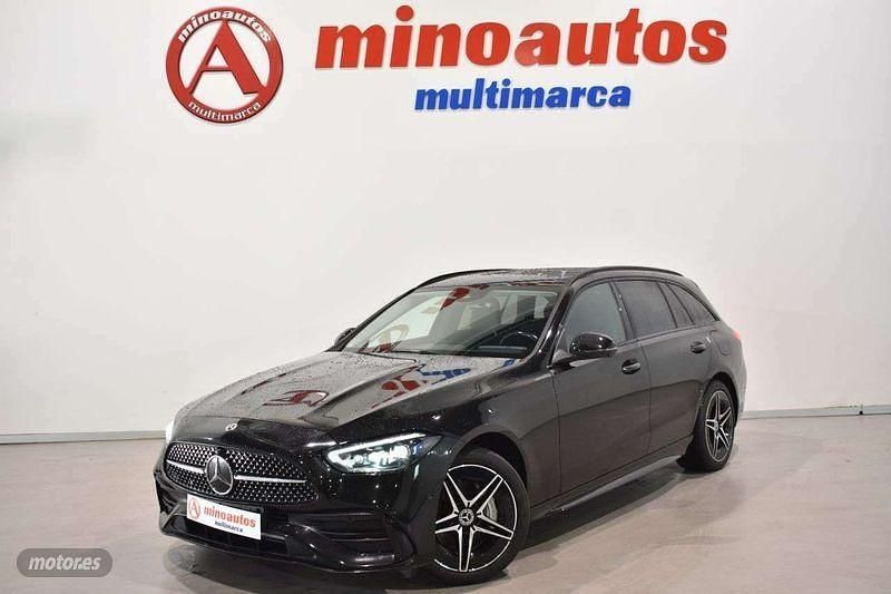 Negro Usado 2022 Mercedes C300e AMG line Familiar | 36.890 € (Precio justo) - Imagen 1/4
