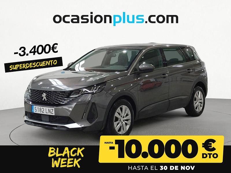 Gris Usado 2021 Peugeot 5008 Active Monovolumen | 21.450 € (Precio justo) - Imagen 1/4