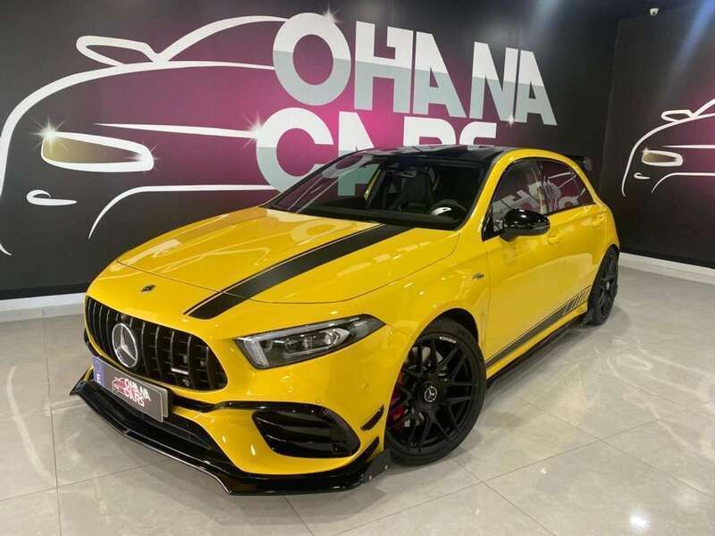 Amarillo Usado 2022 Mercedes A45 AMG AMG Berlina | 64.990 € (Precio justo) - Imagen 1/4