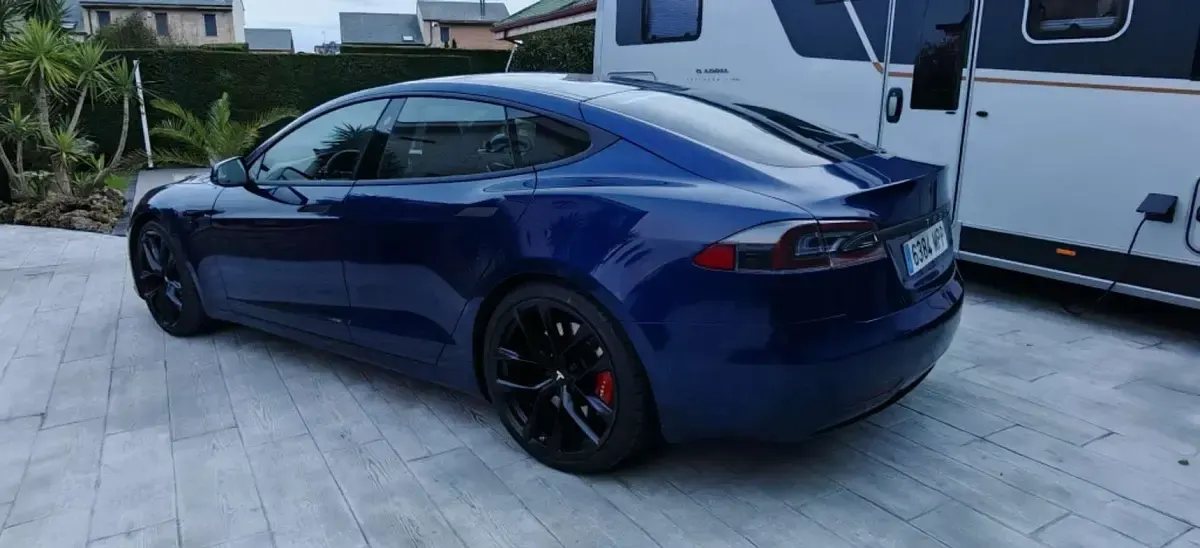 Usado Tesla Model S Long Range AWD 386 kW (525 CV) 2019 Azul Utilitario
